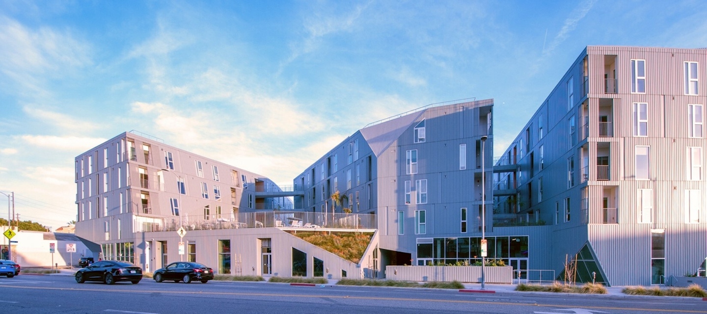 Granville1500, a residential and mixed-use building designed by Lorcan O’Herlihy Architects, located in Santa Monica | OZ Architecture