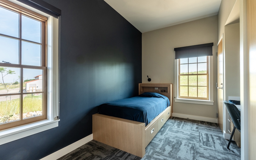 South Metro Fire Rescue Station No. 20 | Single bunk room with blackout curtains