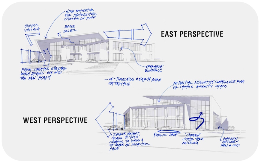 Design renderings, emphasizing connection with building occupants and nature | OZ Architecture